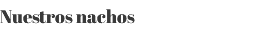 Nuestros nachos 